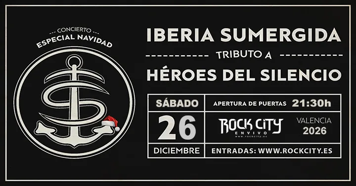 Iberia Sumergida tributo a Héroes del Silencio en Valencia @Rock City